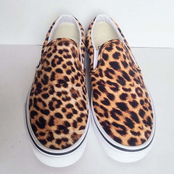 Vans Leopard Cheetah Print Slip On Sneakers Women's Size 8.5 / Men's Size 7 - Picture 6 of 12